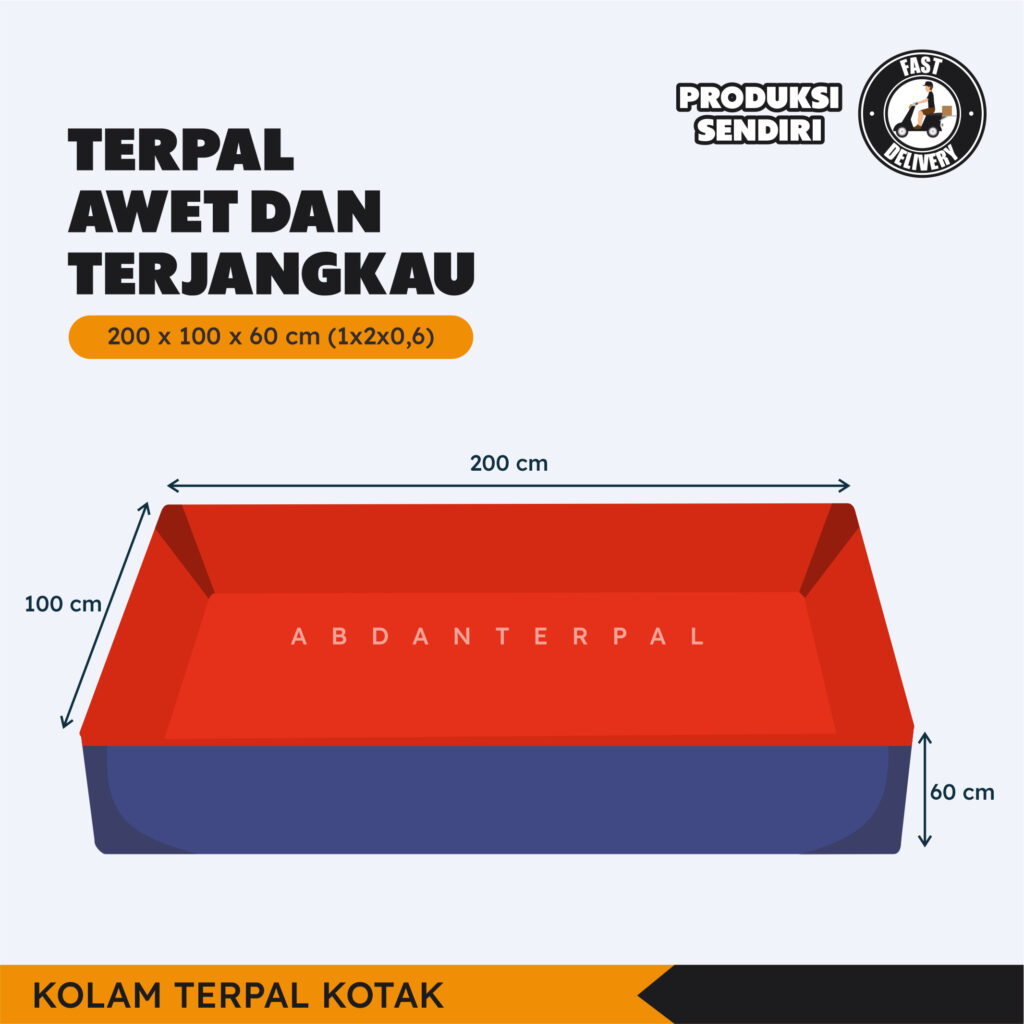 Harga Kolam Terpal Kotak 200x100x60